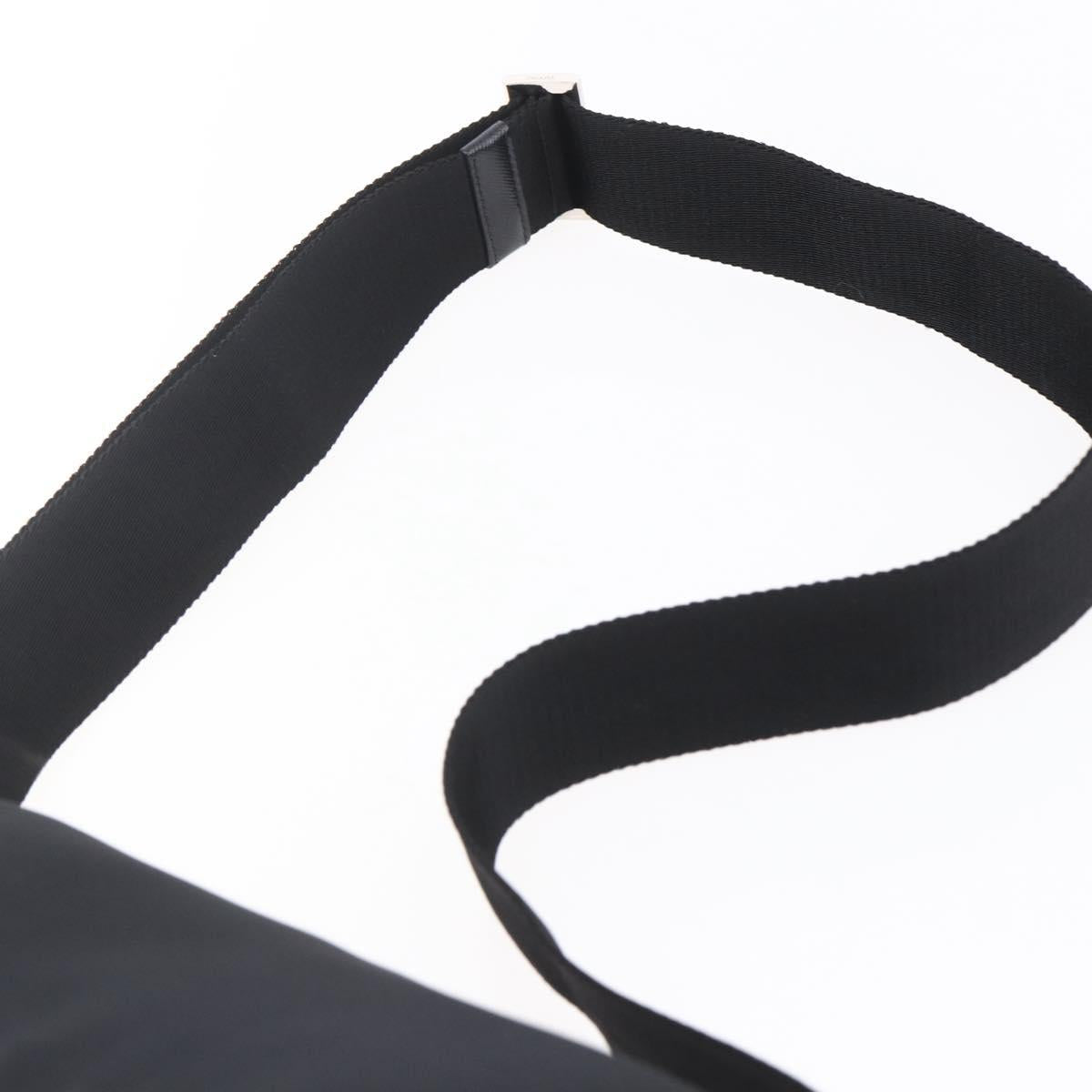 PRADA Shoulder Bag Nylon Black Silver Auth am9570V