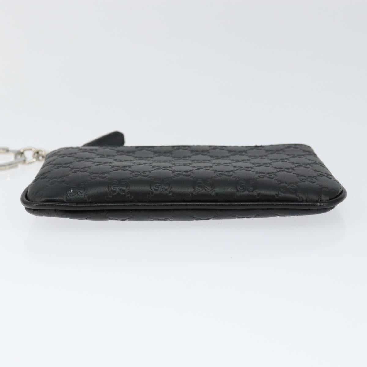 GUCCI Micro Guccissima Coin Purse Leather Black 544476 Auth am9573V