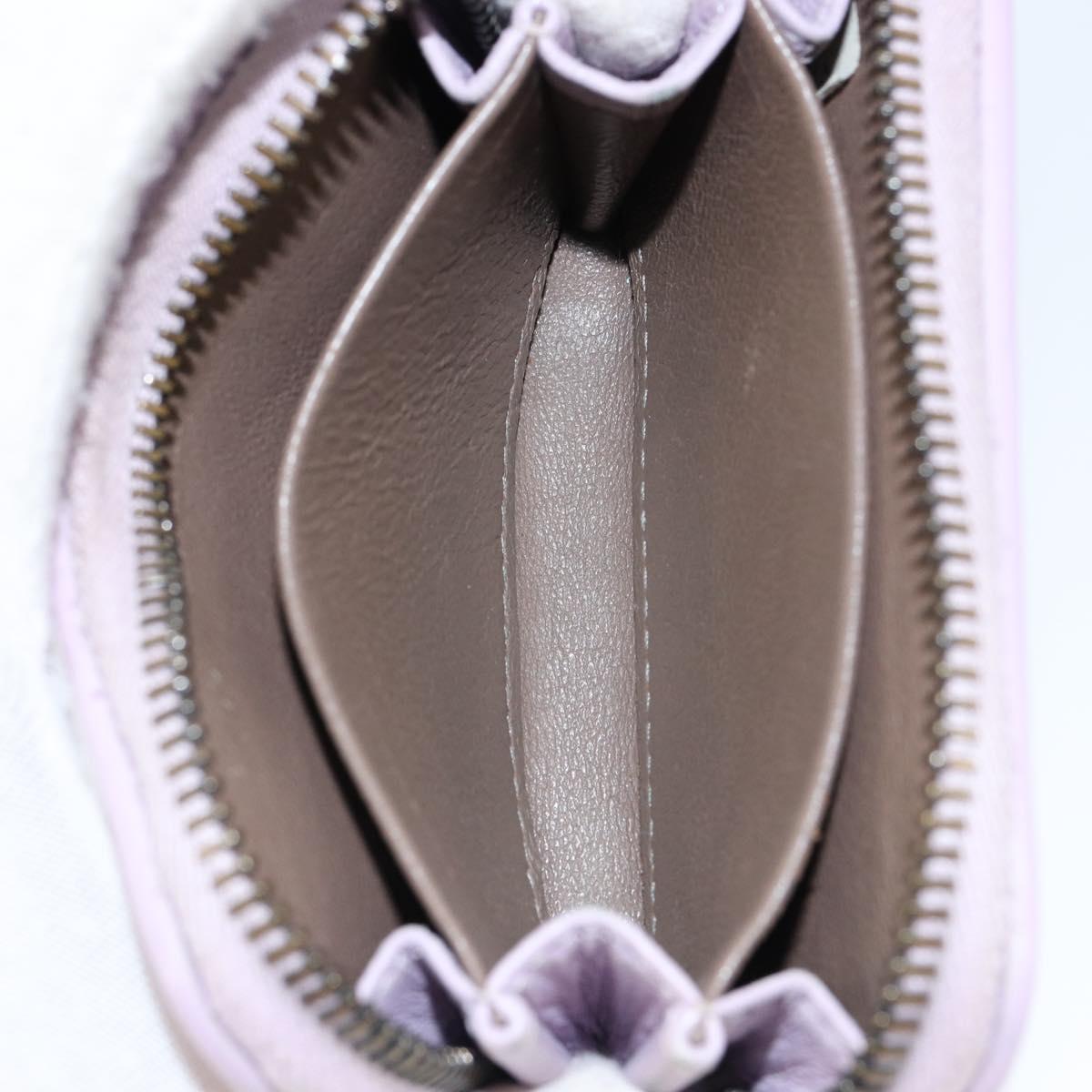 BOTTEGA VENETA INTRECCIATO Coin Purse Leather Pink Auth am9574V