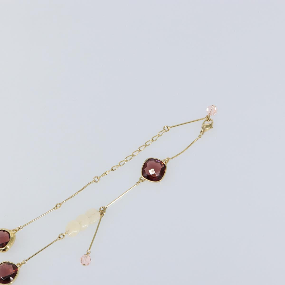 Swarovski Necklace metal Gold Auth am9577