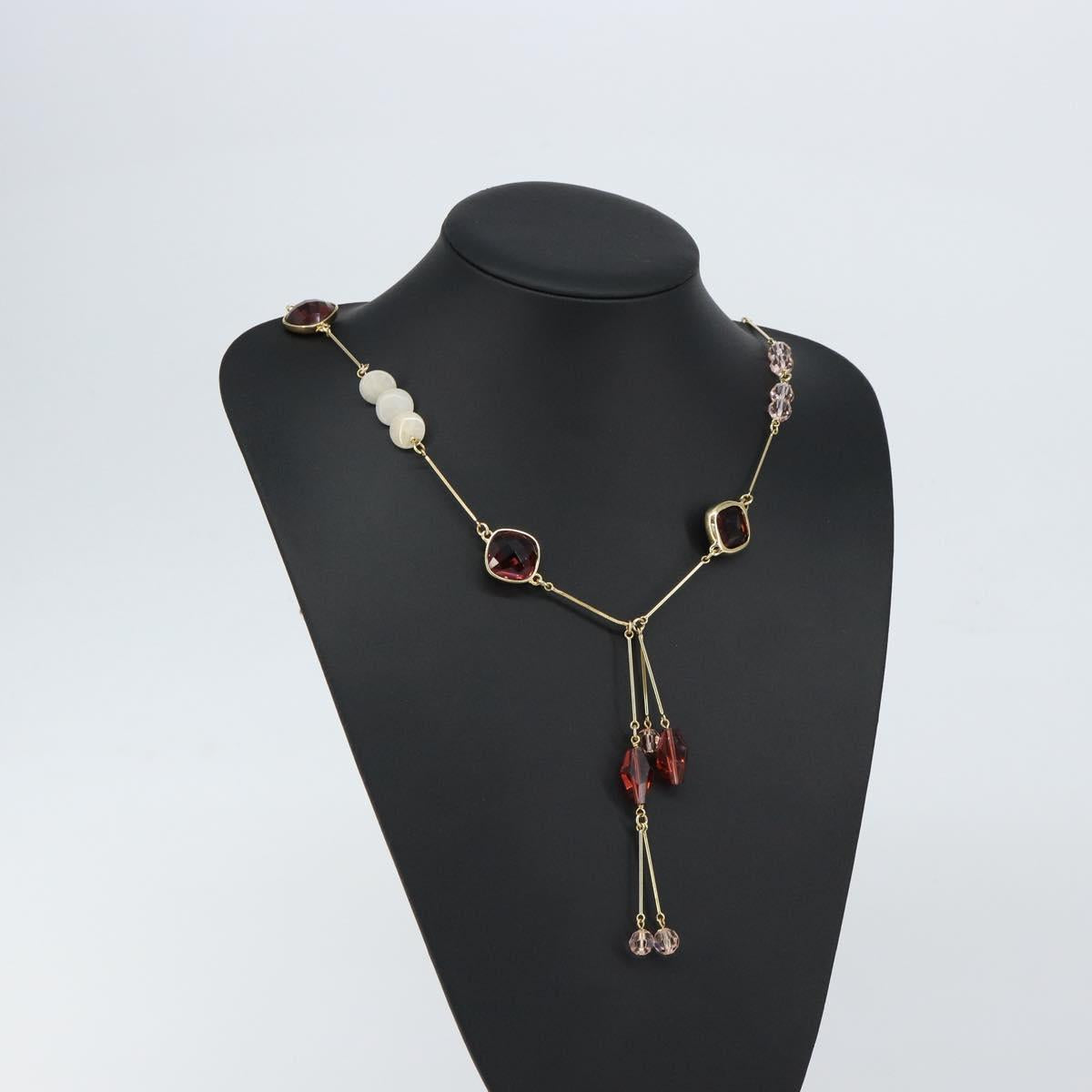 Swarovski Necklace metal Gold Auth am9577