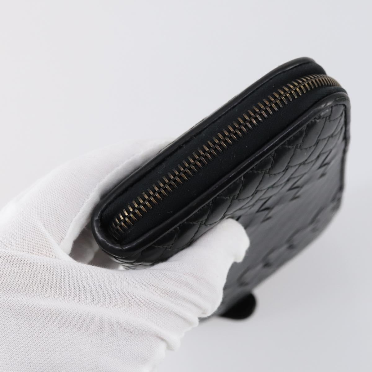 BOTTEGA VENETA INTRECCIATO Wallet Leather 3Set Black Auth am9581