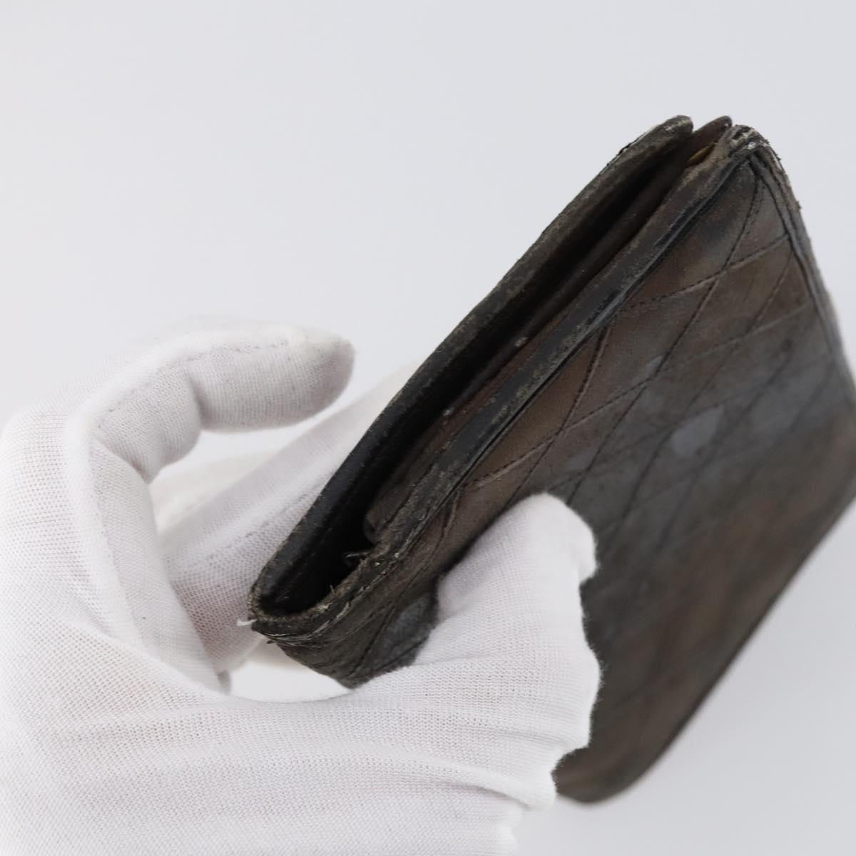 CHANEL Wallet Leather 3Set Black CC Auth am9582