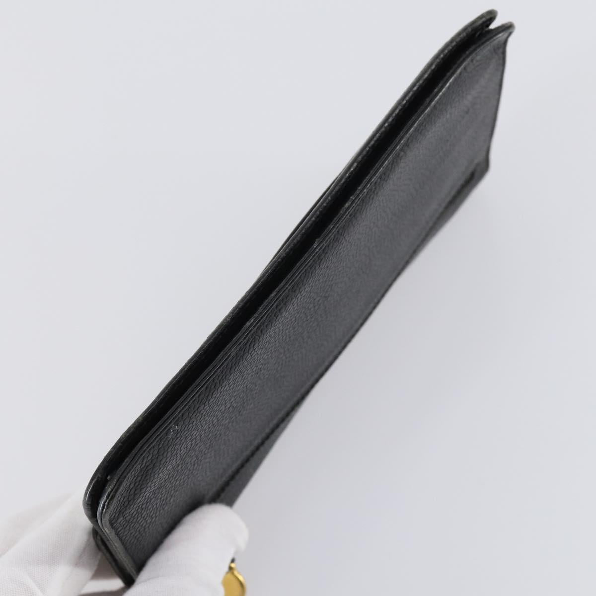 CHANEL Wallet Leather 3Set Black CC Auth am9582