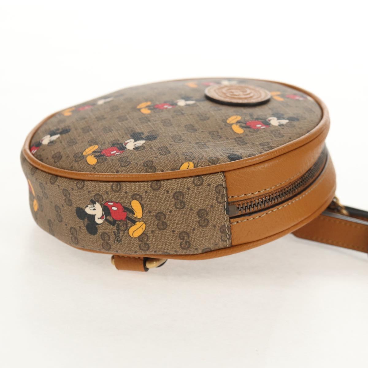 GUCCI Micro GG Supreme Disney Chain Mini Backpack PVC Beige 603730 Auth am9593M