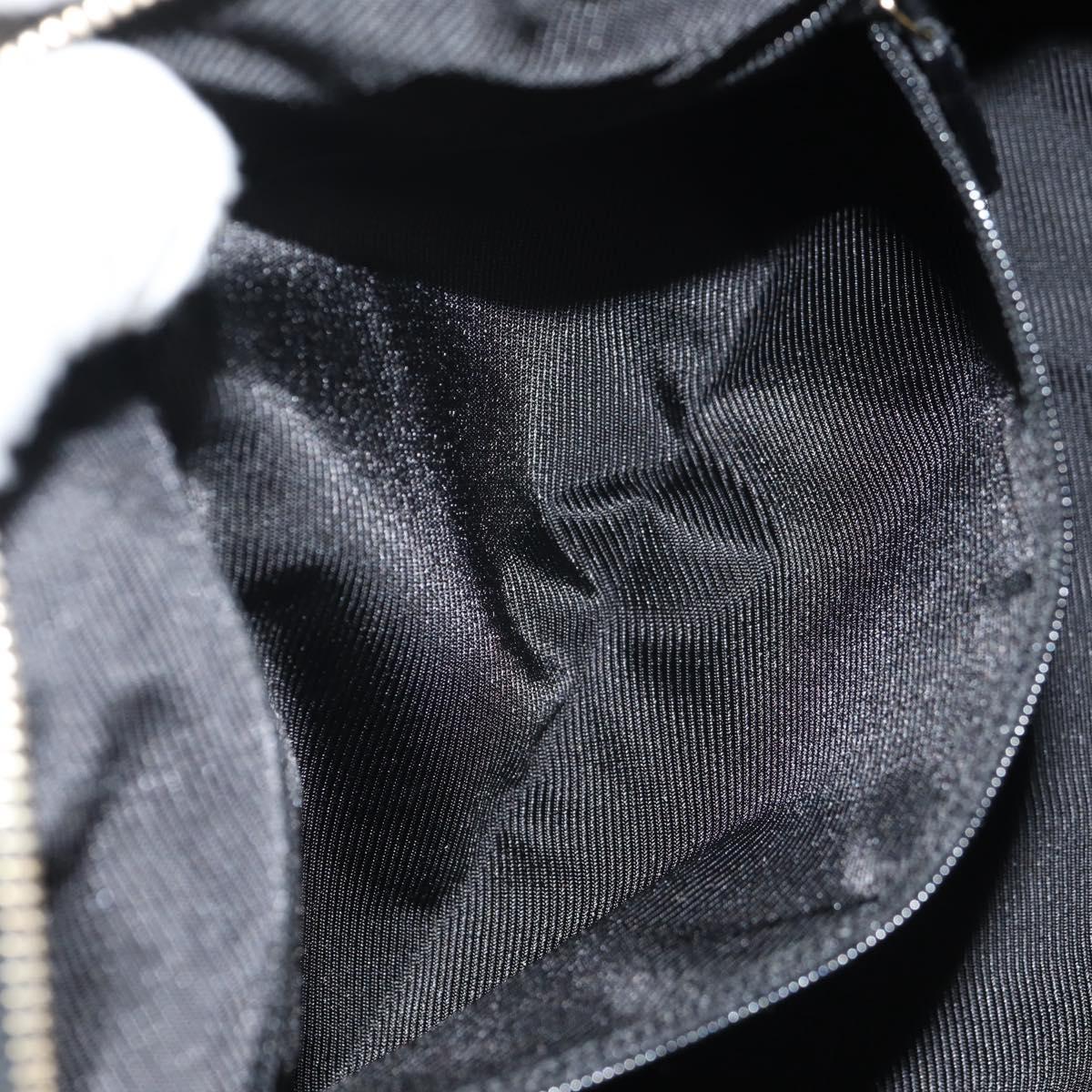 GUCCI GG Canvas Hand Bag Black Gold 000 0851 Auth am9595V