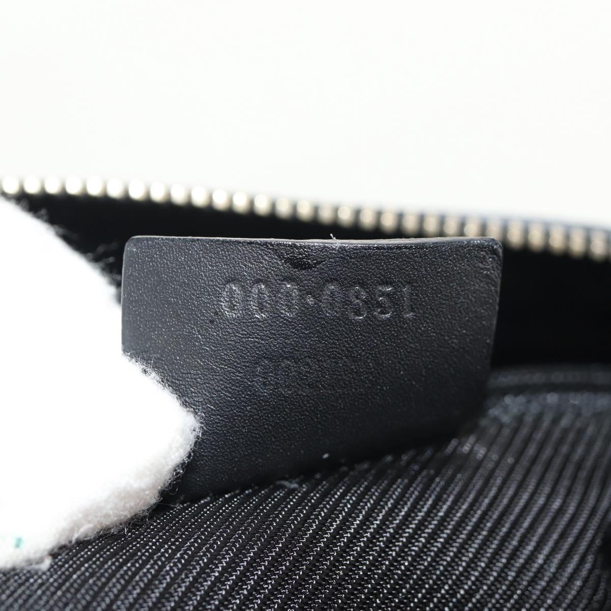 GUCCI GG Canvas Hand Bag Black Gold 000 0851 Auth am9595V