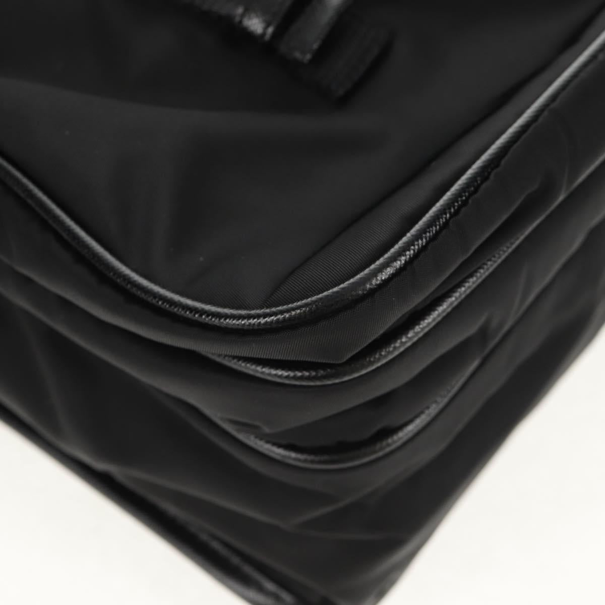 PRADA Shoulder Bag Nylon Black Silver Auth am9598V