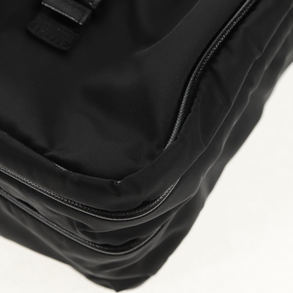 PRADA Shoulder Bag Nylon Black Silver Auth am9598V