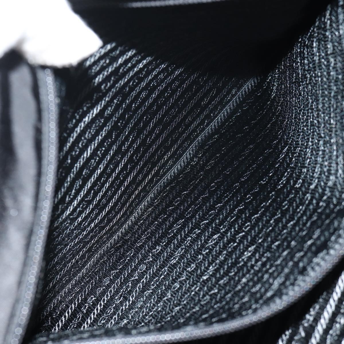 PRADA Shoulder Bag Nylon Black Silver Auth am9598V