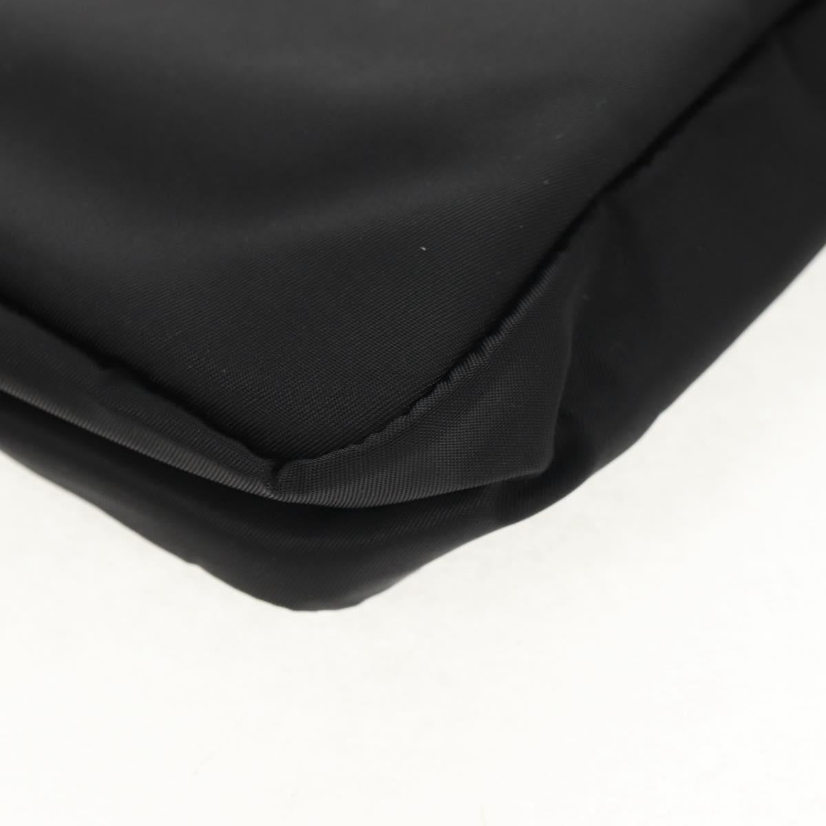 PRADA Shoulder Bag Nylon Black Silver Auth am9598V