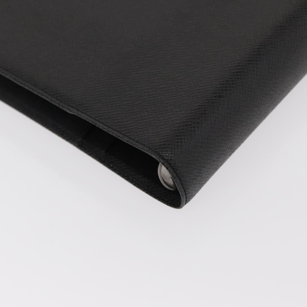 LOUIS VUITTON Taiga Agenda GM Day Planner Cover Black R20232 LV Auth am9599