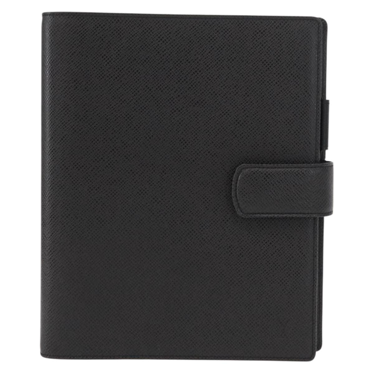 LOUIS VUITTON Taiga Agenda GM Day Planner Cover Black R20232 LV Auth am9599