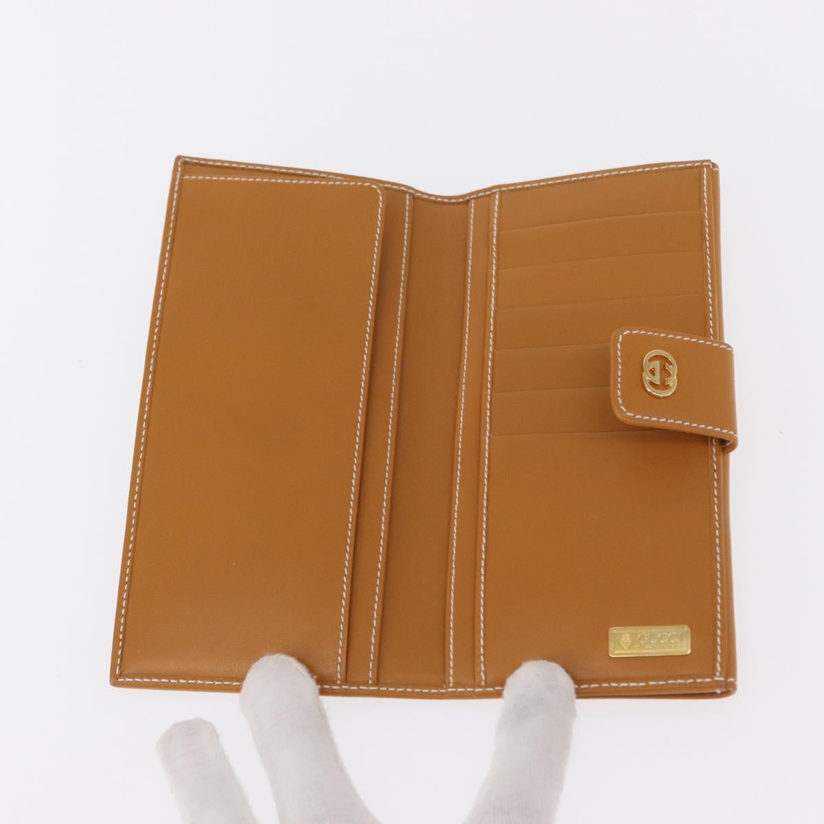 GUCCI Micro GG Supreme Long Wallet PVC Beige Gold 035 001 0758 Auth am9600V