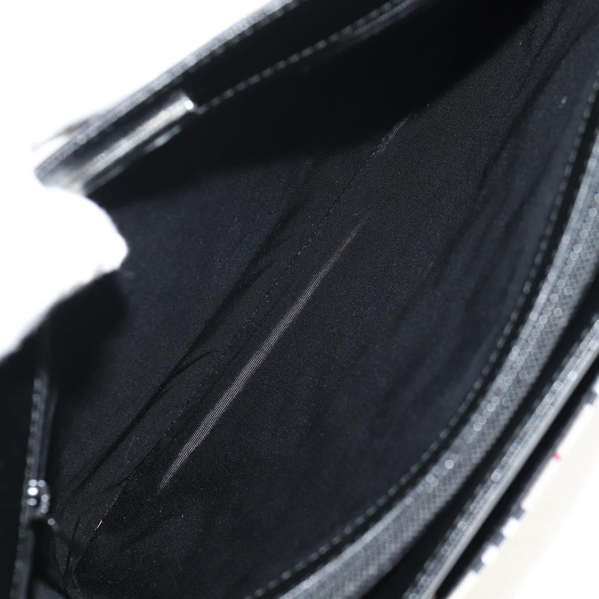 BURBERRY Nova Check Hand Bag Canvas Beige Silver Auth am9603A