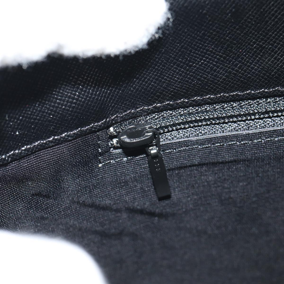 BURBERRY Nova Check Hand Bag Canvas Beige Silver Auth am9603A