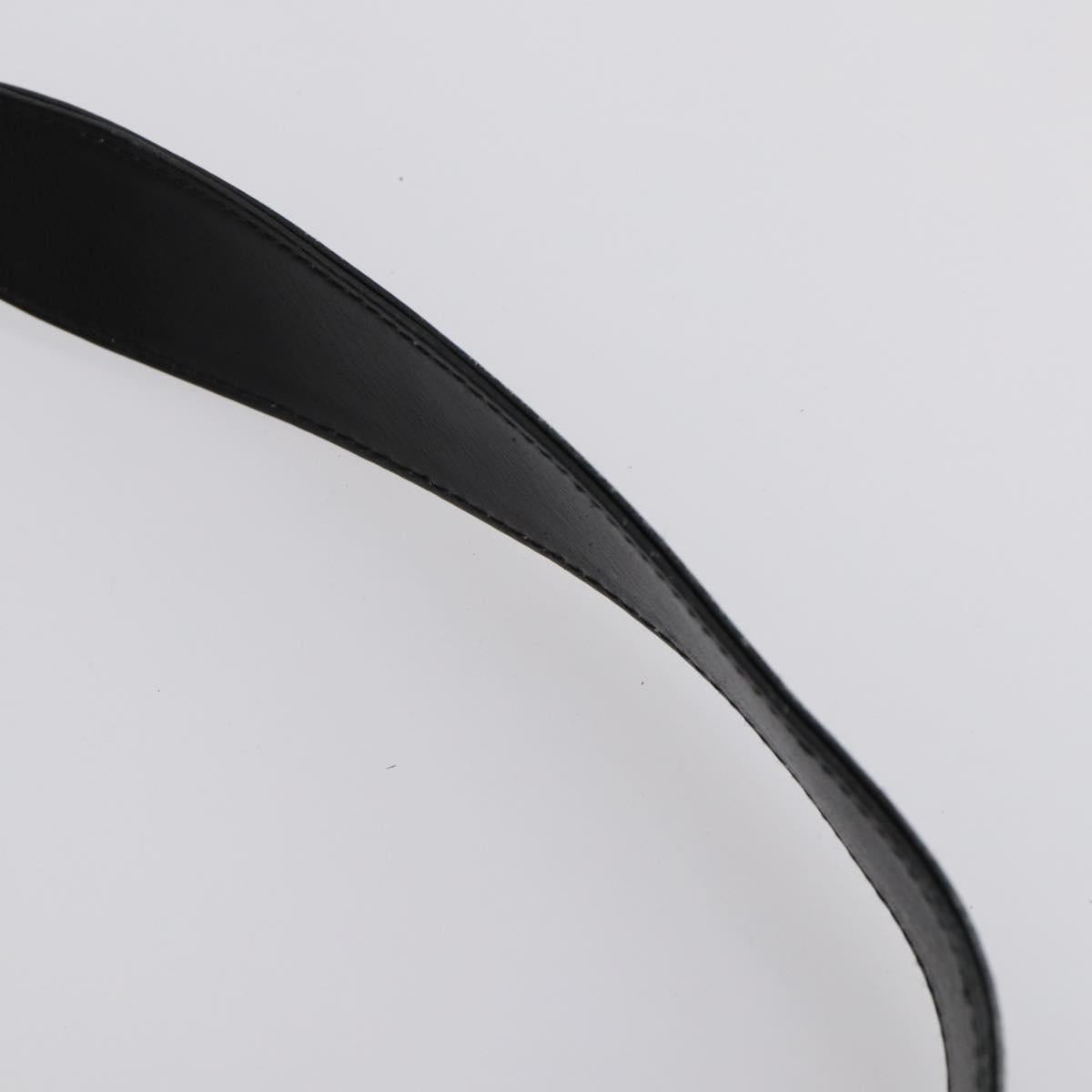 GUCCI Bamboo Shoulder Bag Leather 2way Black Gold 001 1998 1577 Auth am9605