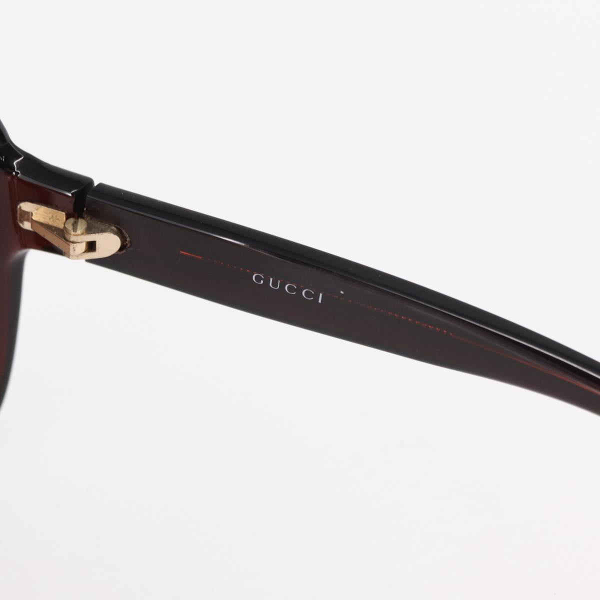 GUCCI Sunglasses plastic Dark Brown Auth am9614