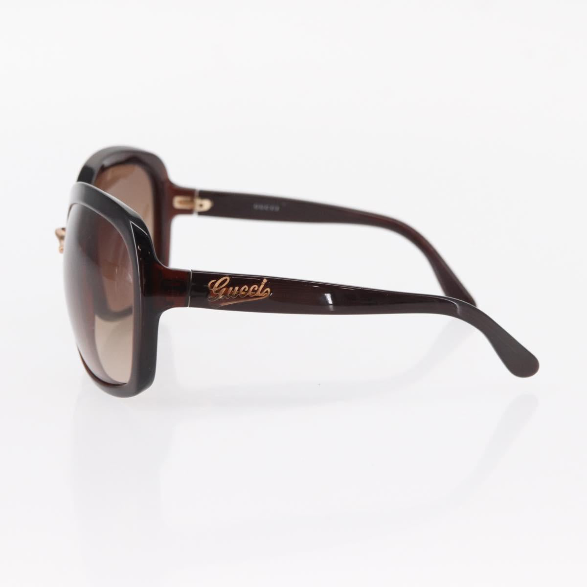 GUCCI Sunglasses plastic Dark Brown Auth am9614