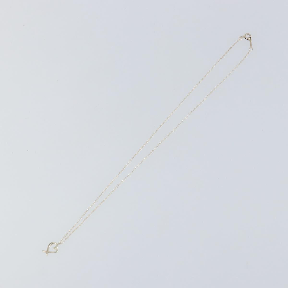 TIFFANY&Co. Loving Heart Necklace Ag925 Silver Auth am9619