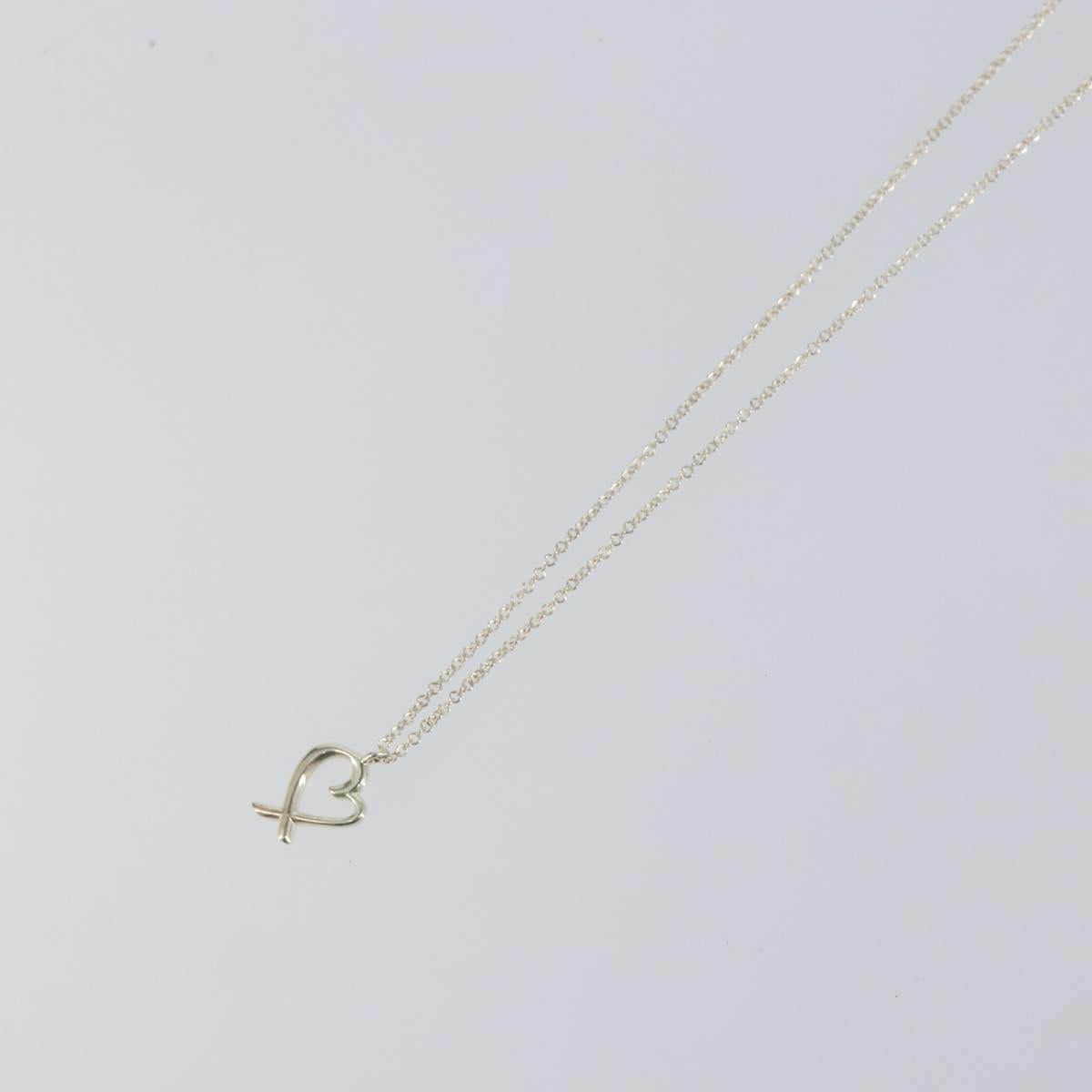 TIFFANY&Co. Loving Heart Necklace Ag925 Silver Auth am9619