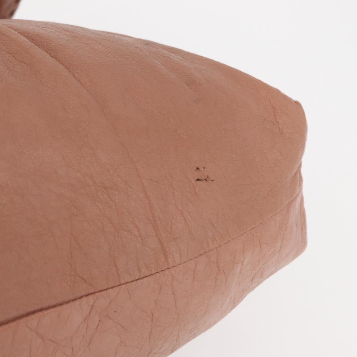 FENDI Celeria Shoulder Bag Leather Pink Silver Auth am9621