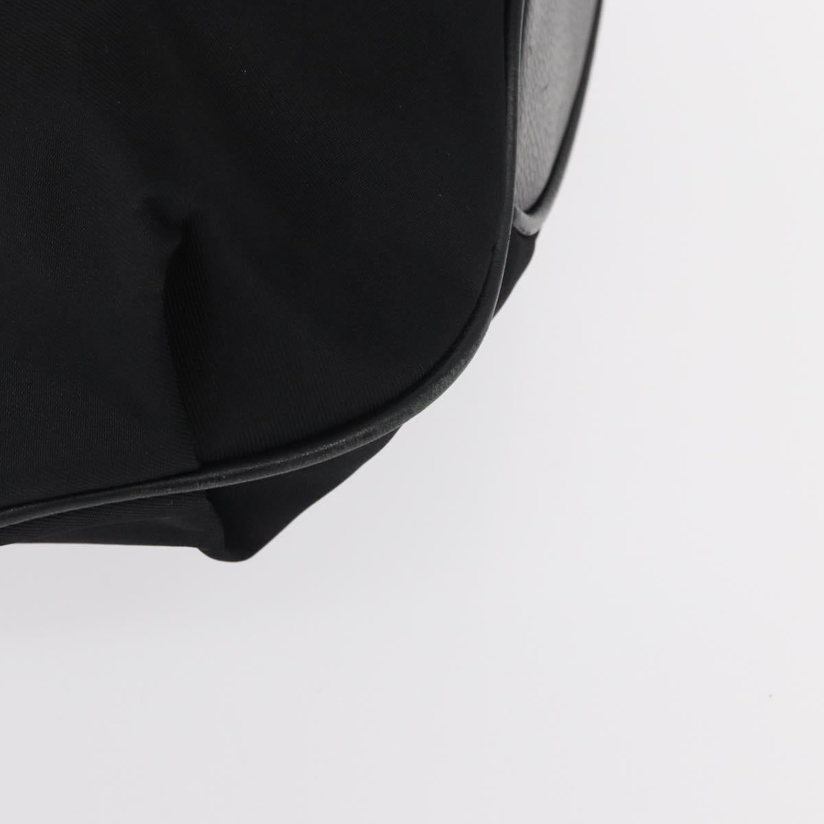 BURBERRY Nova Check Shoulder Bag Nylon Black Silver Auth am9622