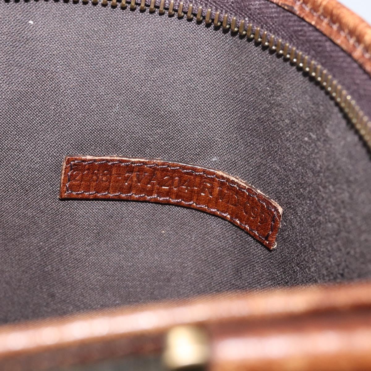 FENDI Zucca Canvas Shoulder Bag PVC Black Brown Auth am9623