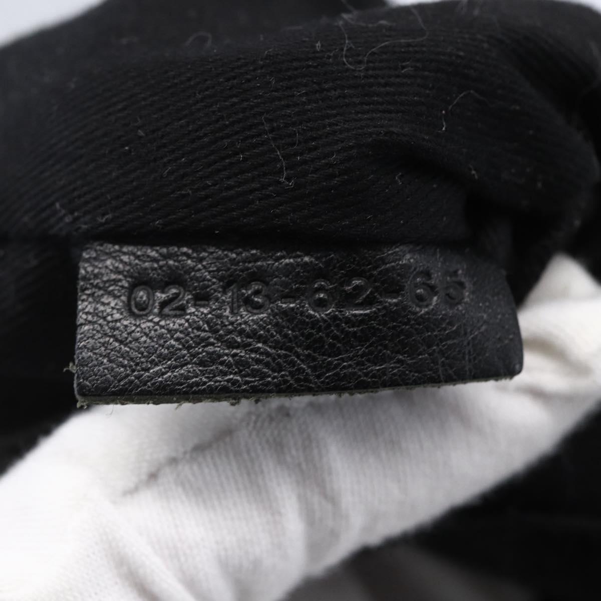 Chloe Alice Hand Bag Leather Black Gold Auth am9624