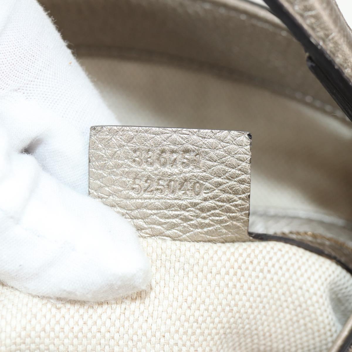 GUCCI Soho Hand Bag Leather 2way Champagne Gold Gold 336751 Auth am9635V