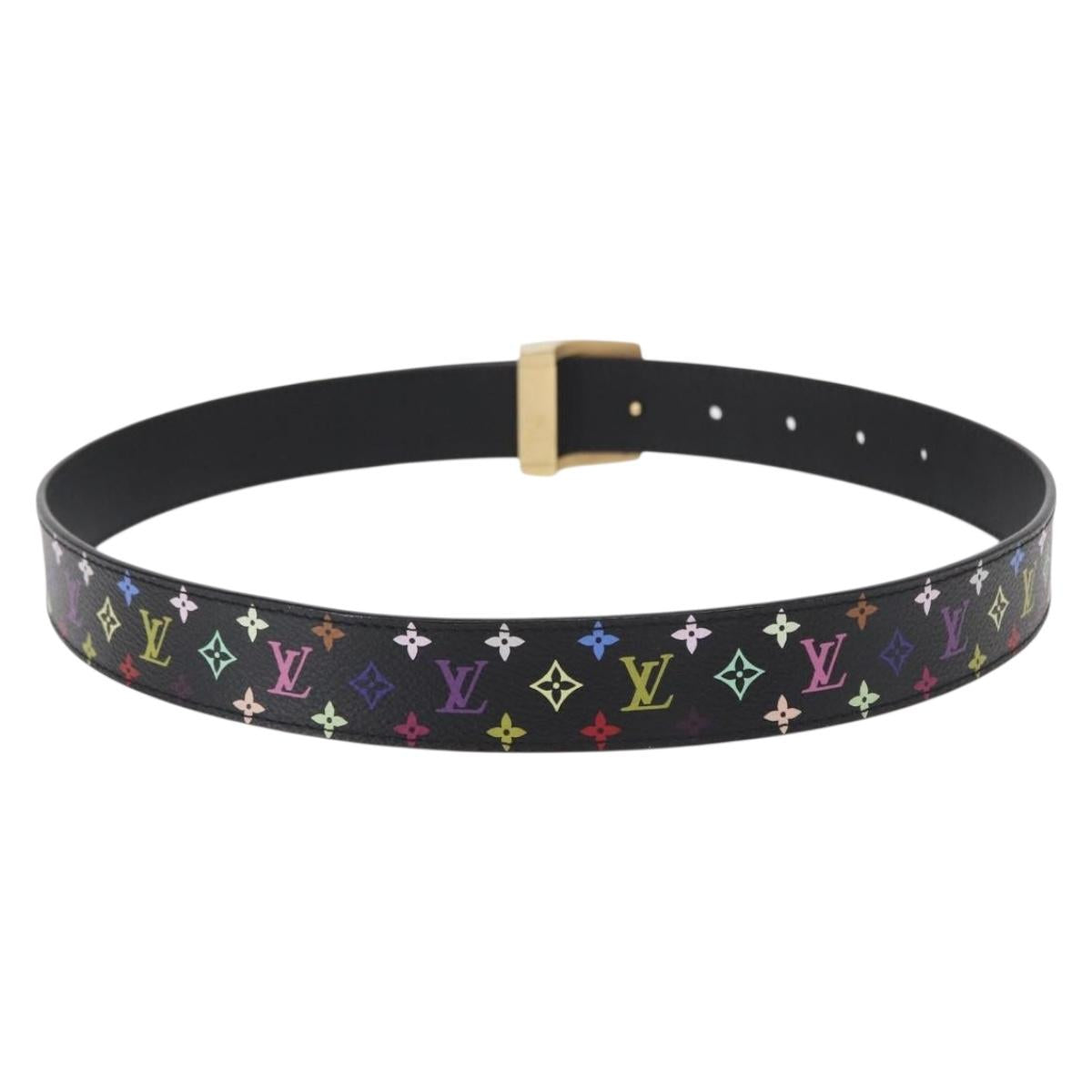 LOUIS VUITTON Multicolor Ceinture Care Belt 70-80 Black M9271 LV Auth am9640