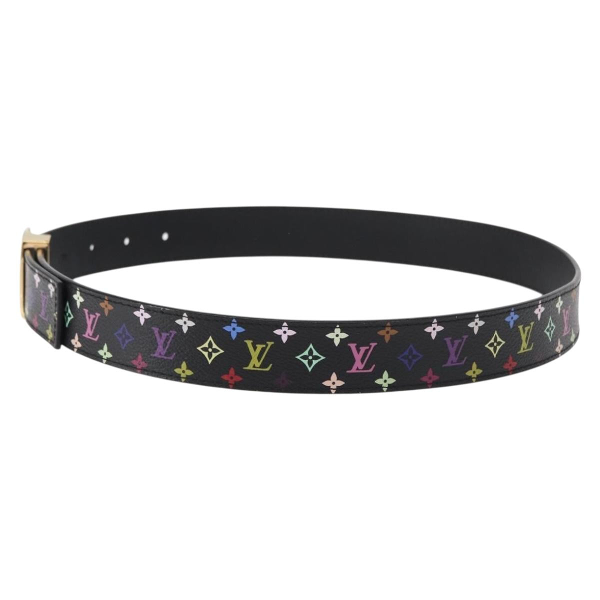 LOUIS VUITTON Multicolor Ceinture Care Belt 70-80 Black M9271 LV Auth am9640