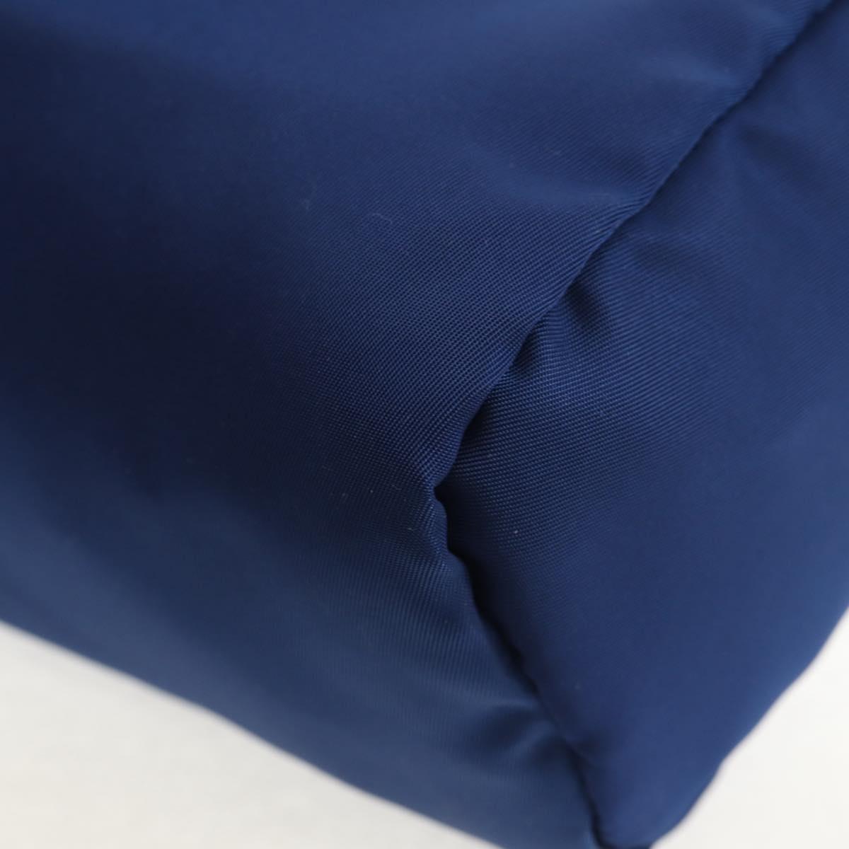 PRADA Pouch Nylon Blue Silver Auth am9642V