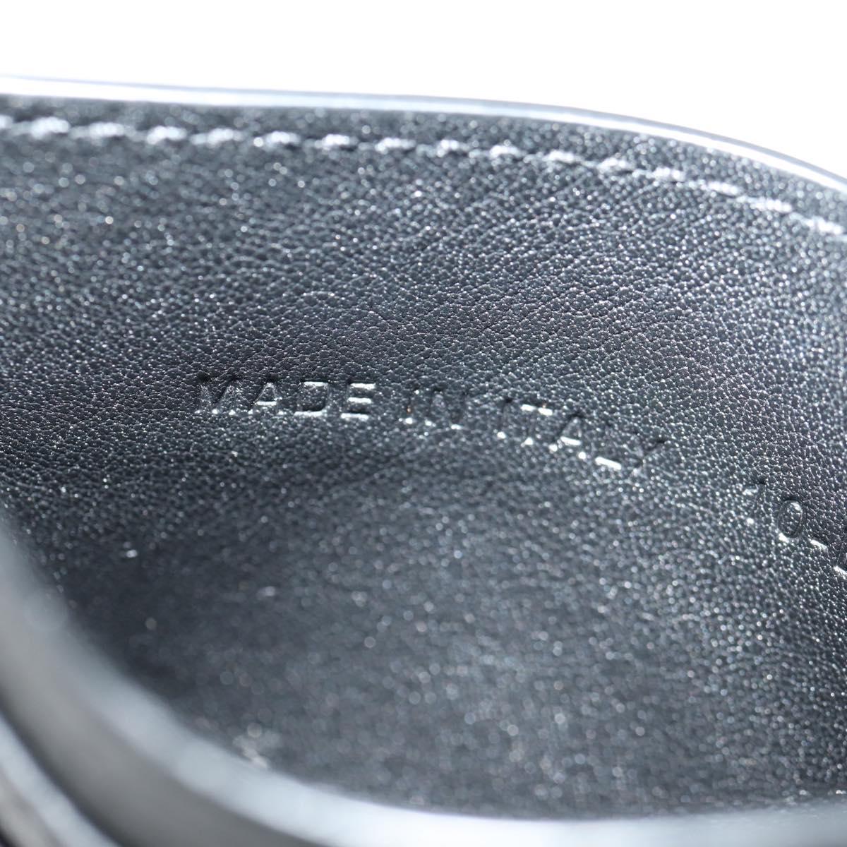 Christian Dior Card Case Leather Black Auth am9643V