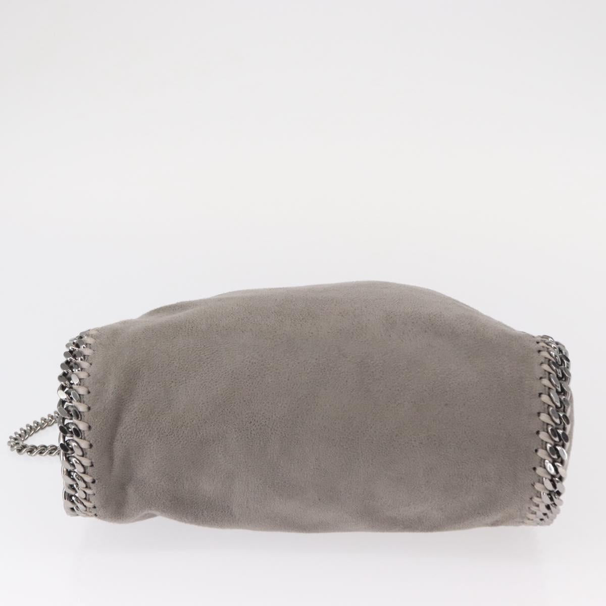 Stella MacCartney Chain Falabella Bag polyester Gray Silver 371223 Auth am9648