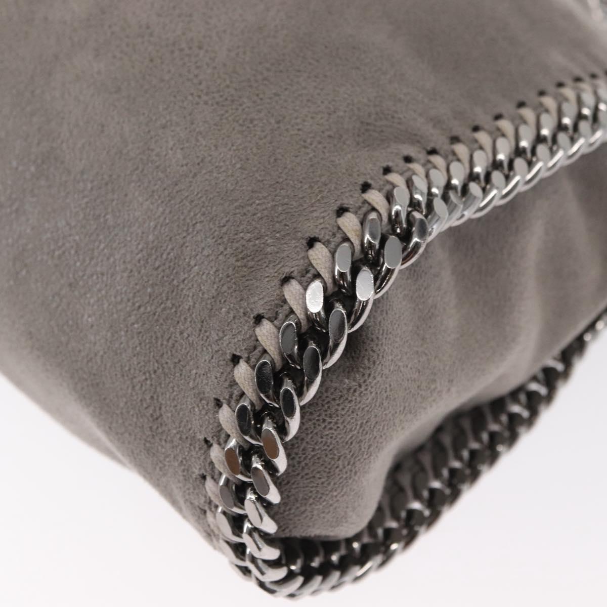 Stella MacCartney Chain Falabella Bag polyester Gray Silver 371223 Auth am9648