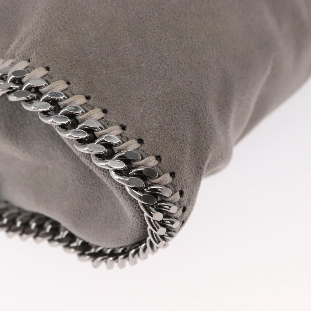 Stella MacCartney Chain Falabella Bag polyester Gray Silver 371223 Auth am9648