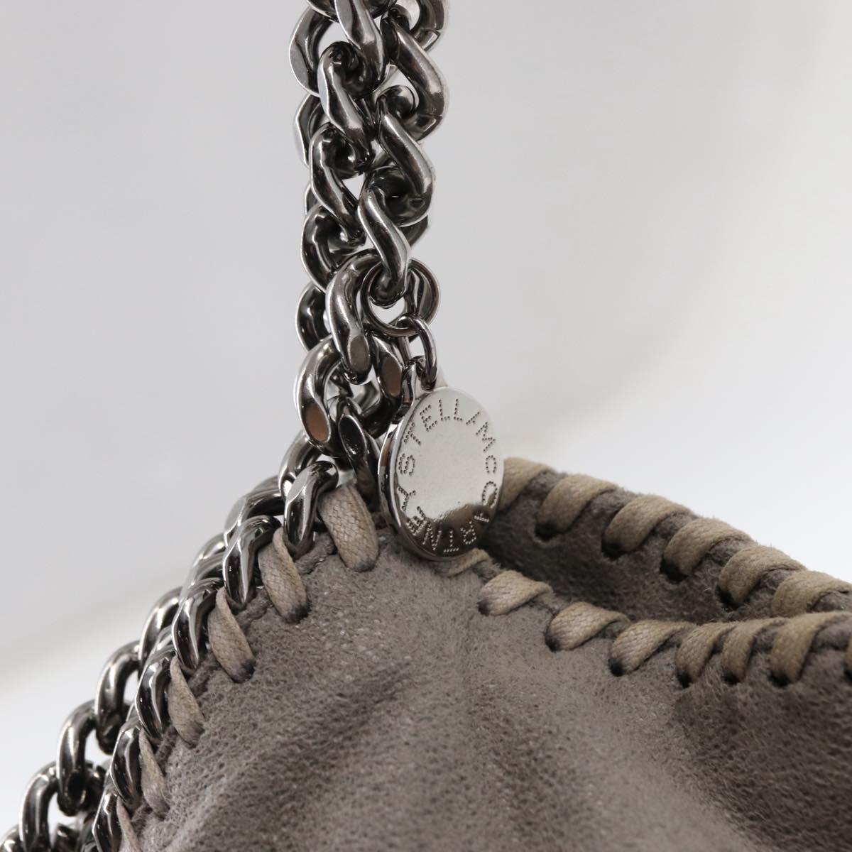 Stella MacCartney Chain Falabella Bag polyester Gray Silver 371223 Auth am9648