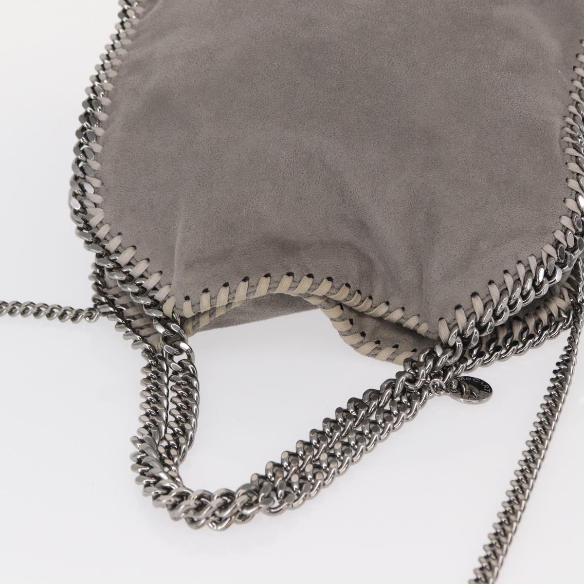 Stella MacCartney Chain Falabella Bag polyester Gray Silver 371223 Auth am9648