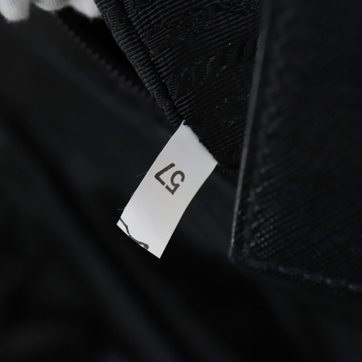 PRADA Trunk Nylon Black Silver Auth am9650