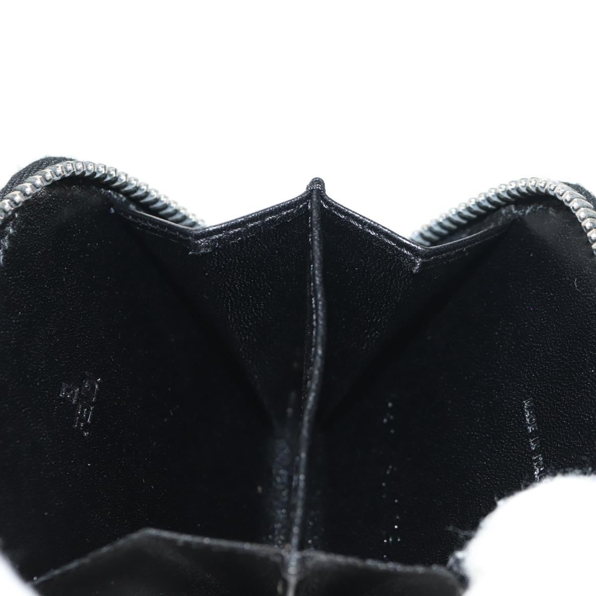 FENDI Zucchino Canvas Coin Purse Red Silver Auth am9652A