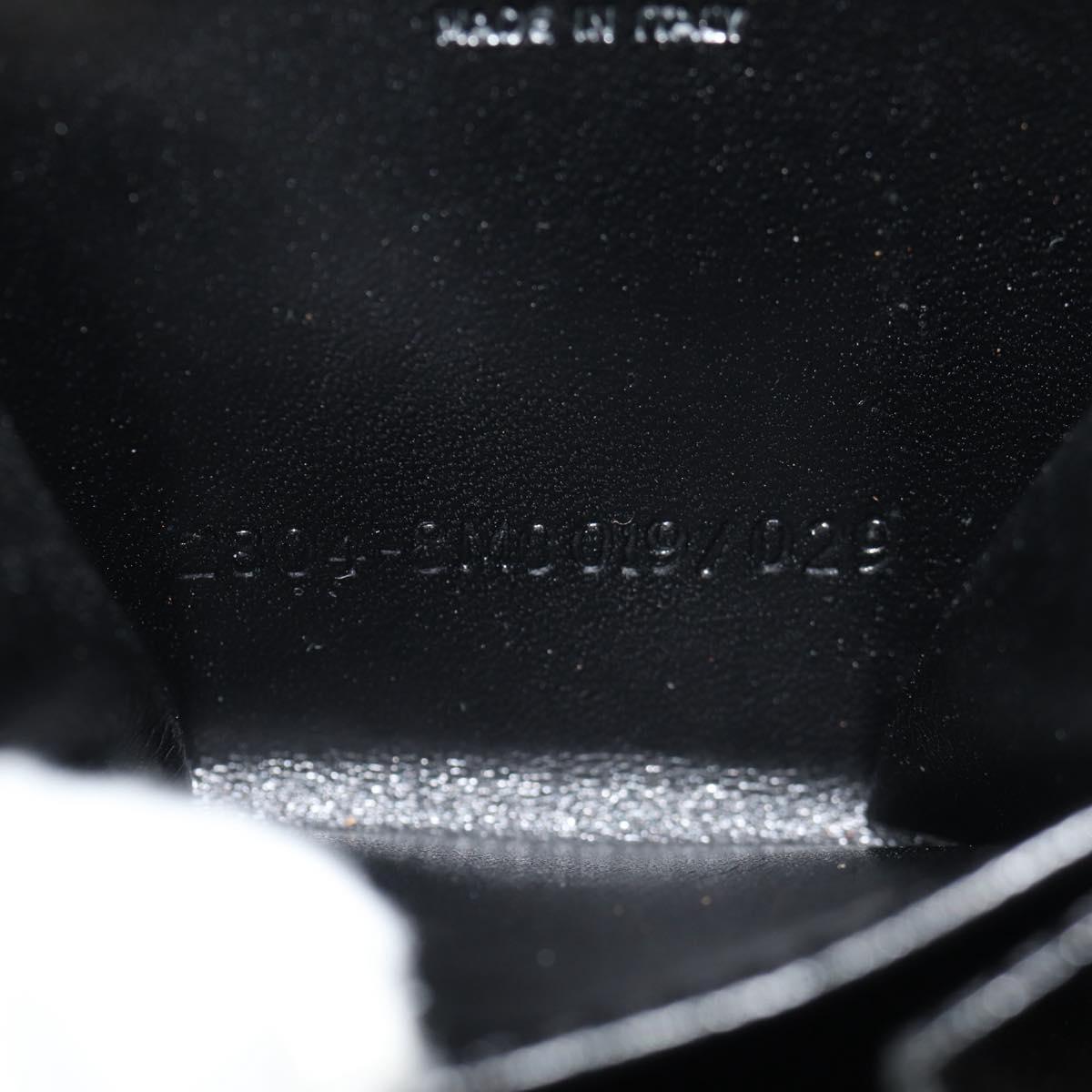 FENDI Zucchino Canvas Coin Purse Red Silver Auth am9652A