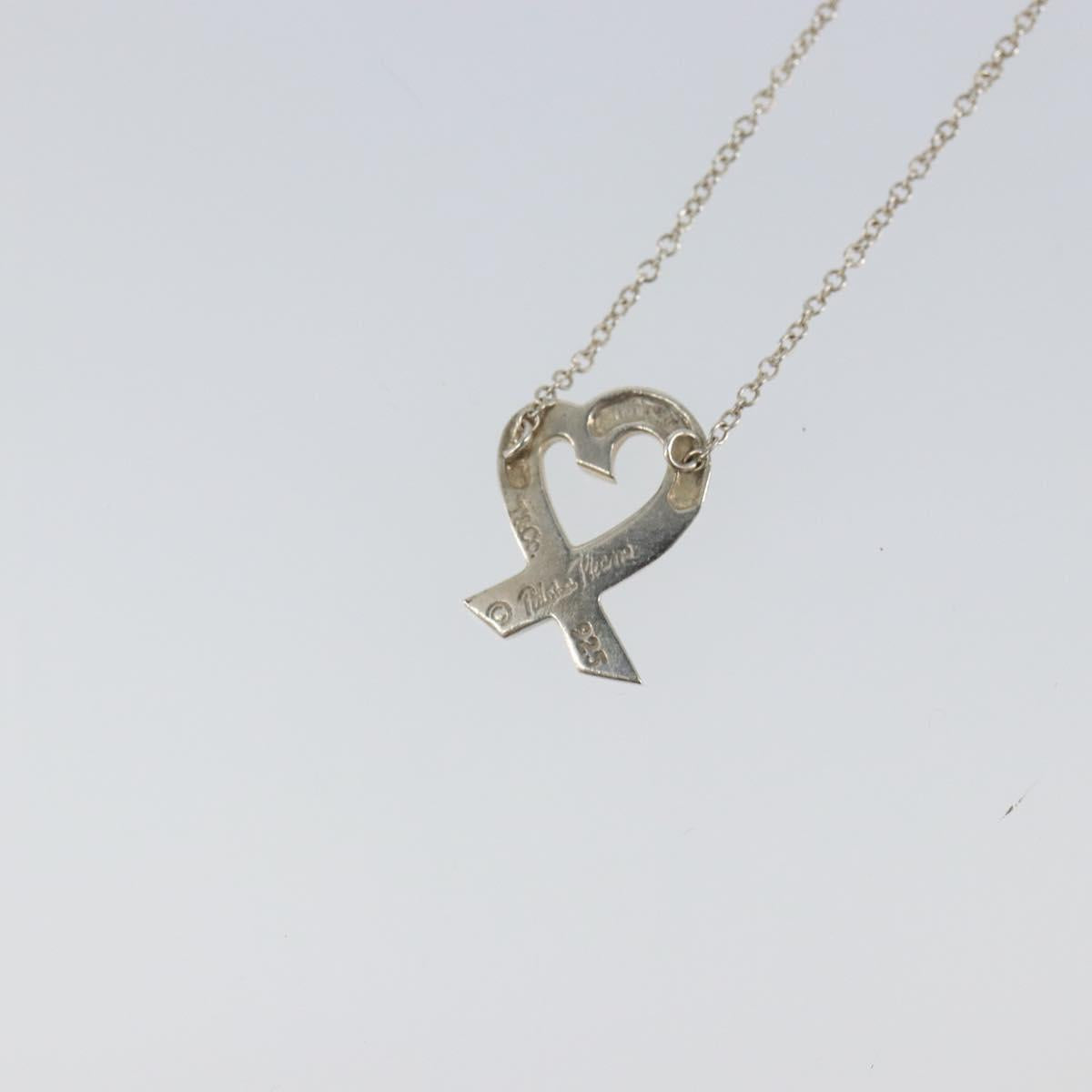 TIFFANY&Co. Loving Heart Necklace Ag925 Silver Auth am9653