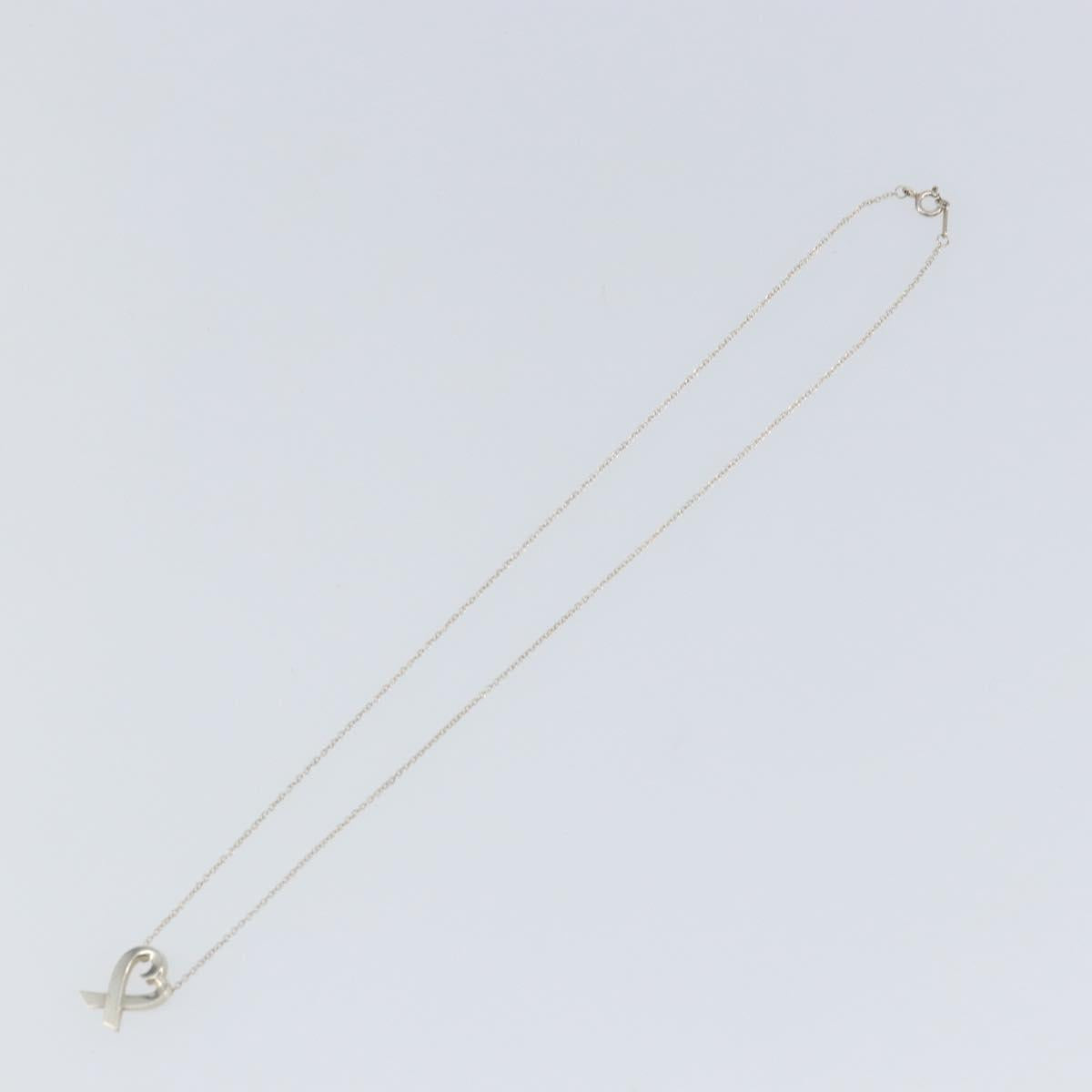 TIFFANY&Co. Loving Heart Necklace Ag925 Silver Auth am9653