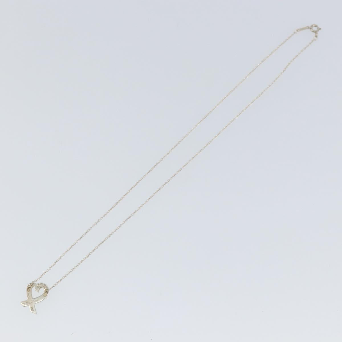 TIFFANY&Co. Loving Heart Necklace Ag925 Silver Auth am9653