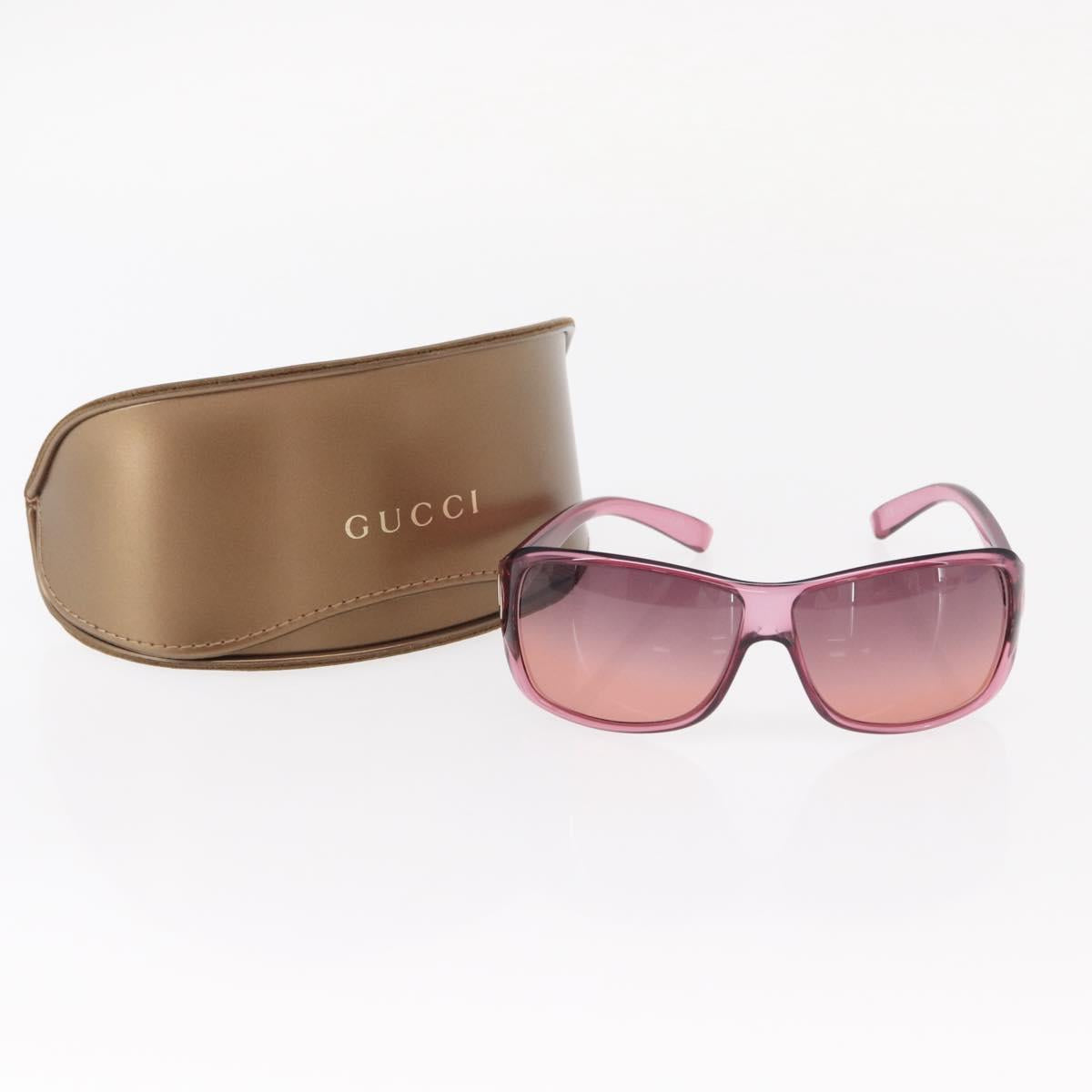 GUCCI Horsebit Sunglasses plastic Pink Auth am9659