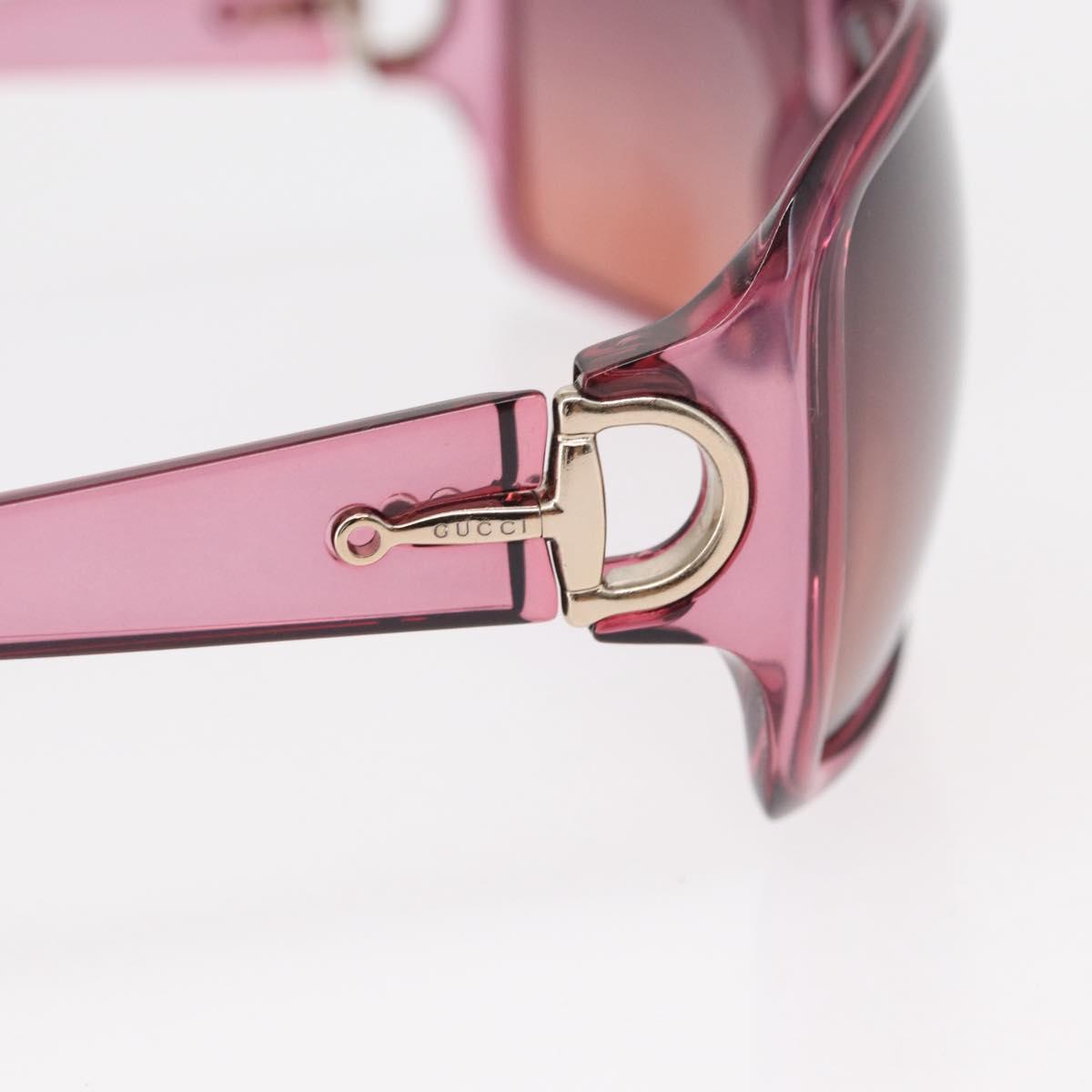 GUCCI Horsebit Sunglasses plastic Pink Auth am9659