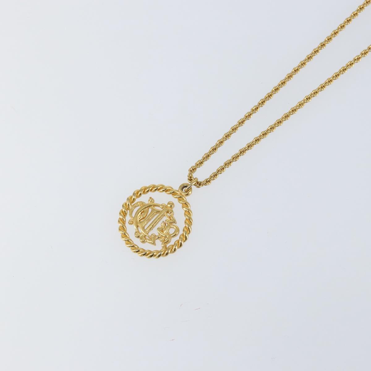 Christian Dior Necklace metal Gold Auth am9660
