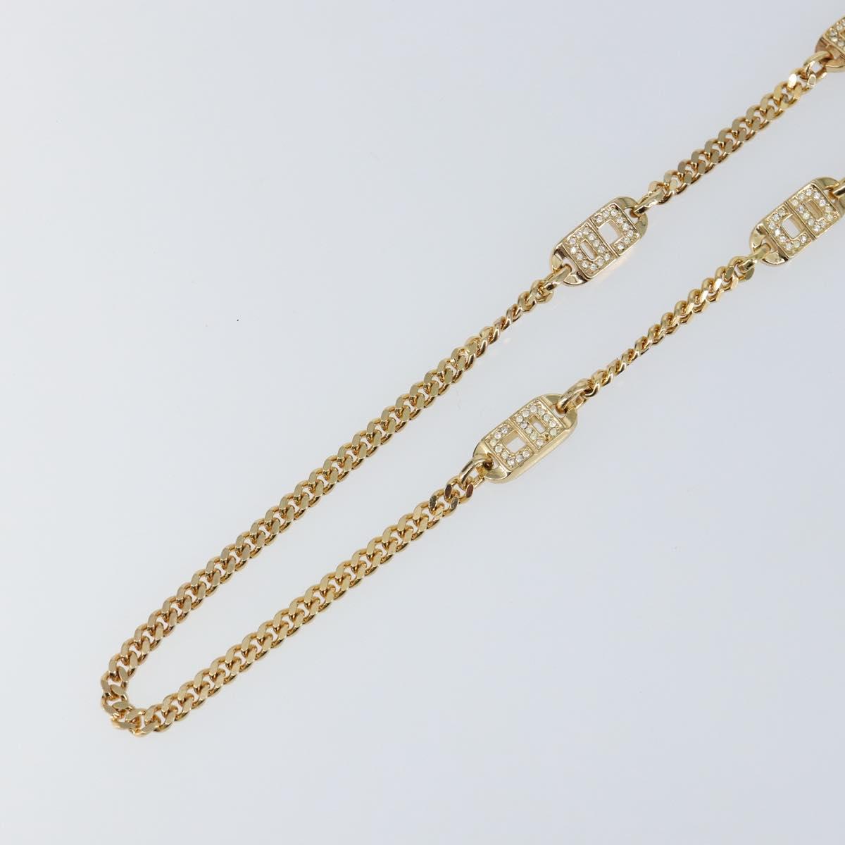 Christian Dior Necklace metal Gold Auth am9663