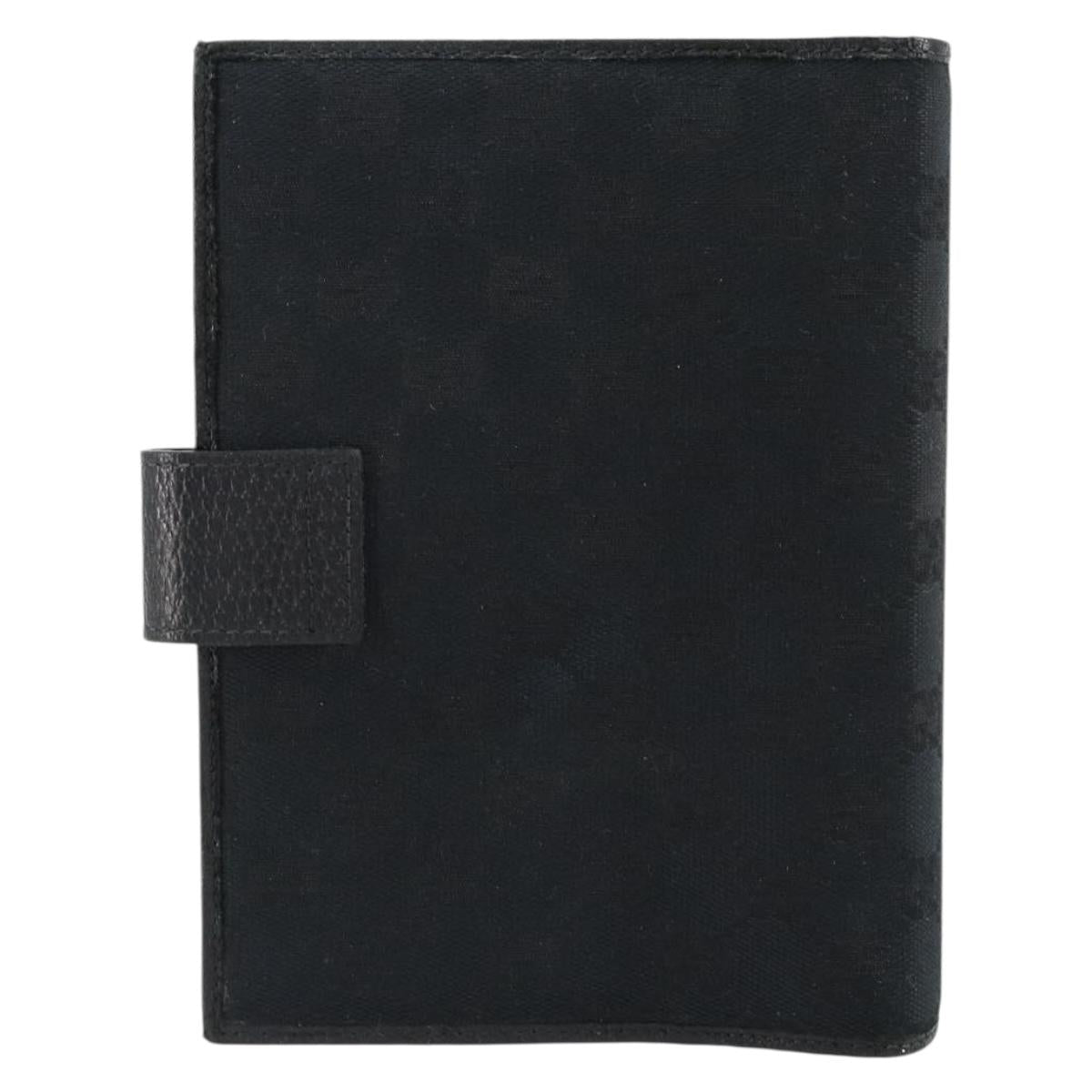 GUCCI GG Canvas Agenda Day Planner Cover Black 115241 Auth am9669
